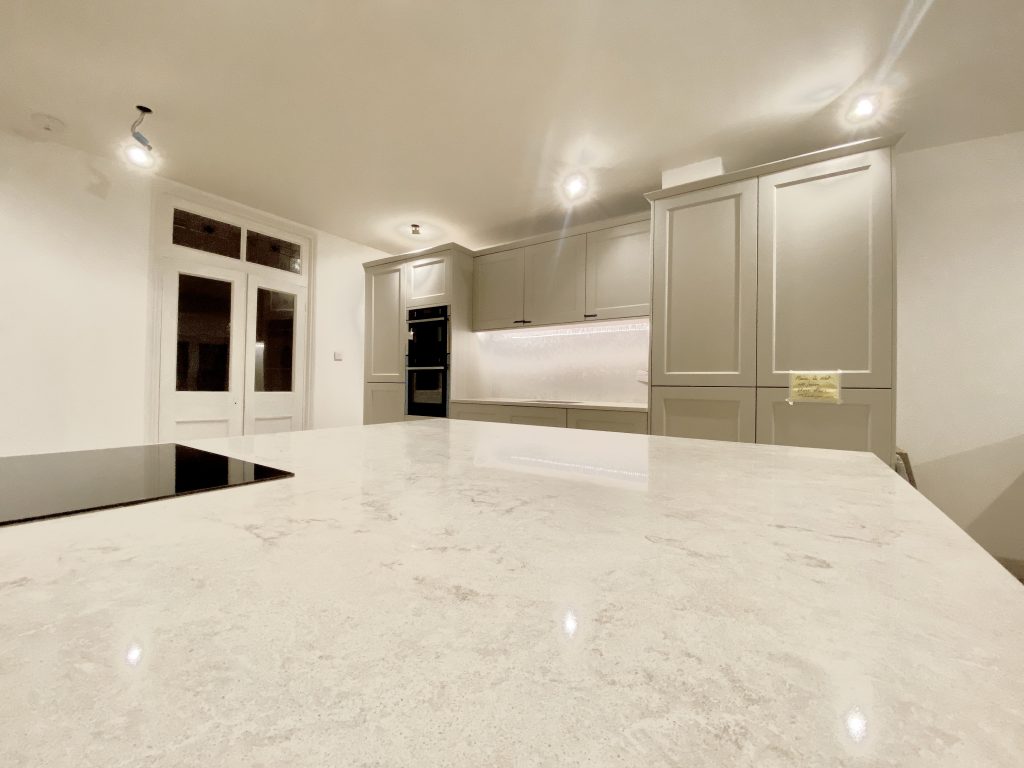 Marble kitchen island