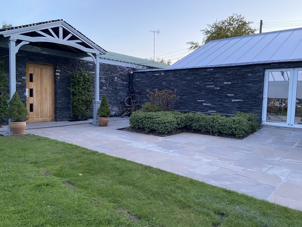 Exterior stone cladding